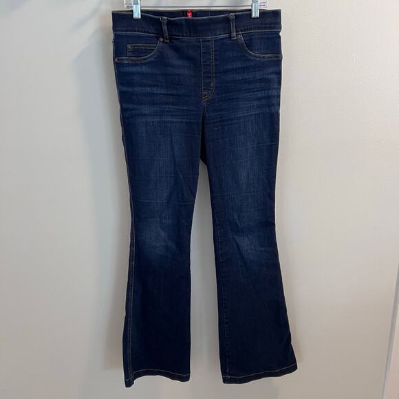 SPANX Flare Pull-On Denim Jeans Size L - Picture 1 of 8